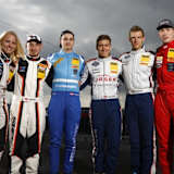 Österreicher in der ADAC GT4 Germany: (v.li.) Laura Kraihamer, Reinhard Kofler, Eike Angermayr, Thomas Jäger, Michael Fischer und Constantin Schöll