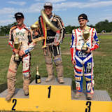 Die Top-3 des Sonderlaufs: Michael Härtel, Max Dilger und Hynek Stichauer (v.l.)