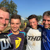 Reisegruppe mit Stadtmüller, Eby, Benz und Stuppi (v.li.)