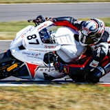 Gareth Jones auf der Kawasaki von Luca Grünwald