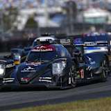 Ein Oreca 07 im Gewandt von Rebellion Racing