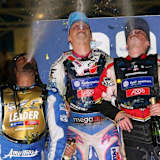 Antonio Lindbäck, Grigorij Laguta und Leon Madsen hatten Grund zum Feiern