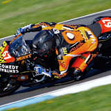 Teamchef Mark Albrecht während seiner aktiven IDM-Superstock-1000-Zeit