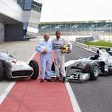 Sir Stirling Moss und Lewis Hamilton