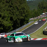 Der Führende: Audi R8 LMS von Connor De Phillippi, Christopher Mies, Markus Winkelhock unf Kelvin van der Linde