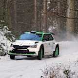 Oliver Solberg beim Test im Skoda Fabia R5 evo