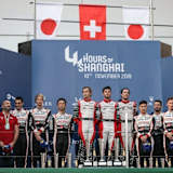Das Podium der LMP1-Klasse bei der FIA WEC in Shanghai