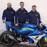 v.li.: Andreas Ledermann, der Vermittler, Toni Finsterbusch, der Fahrer  und Thomas Mayer, der Teamchef