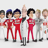 Die Hauptdarsteller der McLaren-Zeichentrickfilmserie
