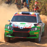 Position im Zwischenergebnis noch unklar – Armin Kremer im Skoda Fabia R5