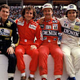 Nigel Mansell, Alain Prost, Ayrton Senna und Nelson Piquet