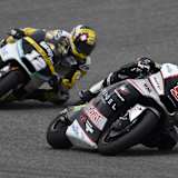 Das Rennen beim Jerez-GP: Johann Zarco (5) hat Tom Lüthi (12) überholt und bleibt WM-Leader