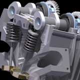 Schlepphebelgesteuerte Zylinderköpfe werden in gängigen Rennmotoren verwendet