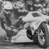 Peter Murmann/Jürgen Ewig 1996 in Middle Whallop (GB) auf einer 1000er-Yamaha 