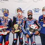 Moto AIN: Robin Mulhauser, Roberto Rolfo, Hugo Clère, Teammanager Pierre Chapuis