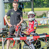 William Matthijssen und Sohn Lester beim Speedway-Training in Moorwinkelsdamm