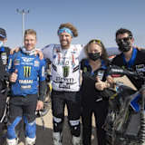 Auch die Deutsche Andrea Mayer hat einen Anteil am Yamaha-Erfolg bei der Rallye Dakar