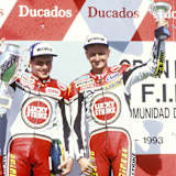 Alex Barros setzte sich 1993 im letzten Saisonlauf in Jarama gegen Kevin Schwantz durch