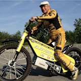 Egon Müller 2012 auf einem E-Speedwaybike