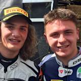 Tom Toparis (li.) mit IDM-Meister Max Enderlein