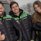 Marc de Reuver, Jed Beaton und Team-Managerin Nathalie Fase