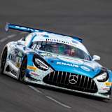 Lag beim Test des ADAC GT Masters auf dem Lausitzring vorne: Der Mercedes-AMG GT3 von HTP-Winward