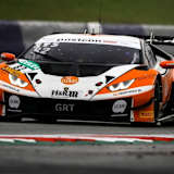 Einer der Lamborghini Huracán GT3 Evo aus dem ADAC GT Masters