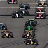 Max Verstappen in Texas vor den beiden McLaren