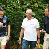 Max Verstappen, Dr. Helmut Marko und Verstappen-Manager Raymond Vermeulen