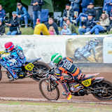 Dave Meijerink (r) gewinnt den Langbahn-GP in Roden, Zach Wajtknecht (g) ist Weltmeister