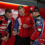 Das Honda-Trio beim Jerez-Test: Techer, Vickers, Perolari