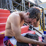 Simon Längenfelder nach einem harten Rennen in China