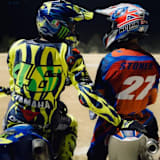 Valentino Rossi und Gast Casey Stoner auf der MotoRanch in Tavullia