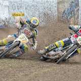 Kann James Haylock-Shanes (rechts im Kampf mit Chris Harris) wieder fahren?