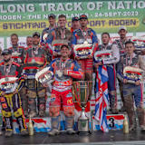 Podest in Roden mit den Teams der Niederlande, Deutschland und Großbritannien