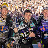 Peter Hickman, Michael Dunlop, Dean Harrison (vlnr.) dominierten die Solo-Klassen