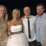 Damian Cudlin mit Jack Miller plus Ruby und Amy (v.re.)