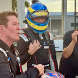 Teilen sich in Daytona einen Cadillac: (v.li.) Scott Dixon, Sebastien Bourdais und Renger van der Zande