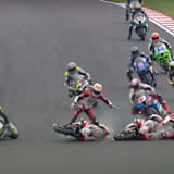 Bridewell (rechts) krachte in das Heck von Teamkollege Irwin (Links)