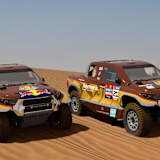 Die beiden Toyota Hilux T1+ von Overdrive Racing