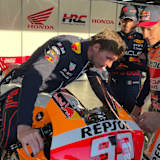 Zwei statt vier Räder: Verstappen auf dem MotoGP-Bike von Márquez