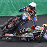 Trotz Sturz auf dem Podium: Sandro Wassermann (li.) und Michael Härtel