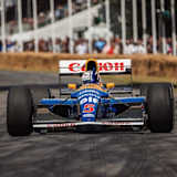 Wieder vereint: Nigel Mansell und der Williams FW14B, mit dem er 1992 den WM-Titelkampf für sich entschied