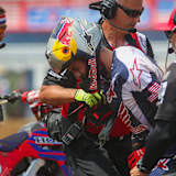 Hunter Lawrence wirkte nach seinem Crash ziemlich benommen