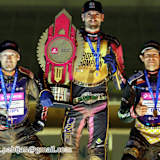 Die Top-3 der EM: Leon Madsen, Mikkel Michelsen und Janusz Kolodziej (v.l.)