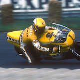 Kenny Roberts mit der Reihenmotor-Yamaha 1980 in Silverstone