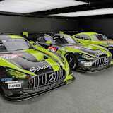 Die Mercedes-AMG-Armada von Schnitzelalm Racing beim 24-Stunden-Rennen auf dem Nürburgring