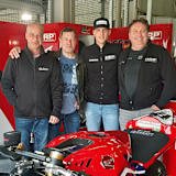 Besuch: Andi Vogt, Michael Schulten, Florian Alt, Jens Holzhauer (.v.li.)