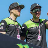 Romain Febvre (li.) mit Trainer Kevin Strijbos