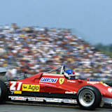 Seinen ersten Sieg feierte Patrick Tambay 1982 im Ferrari auf dem Hockenheimring  